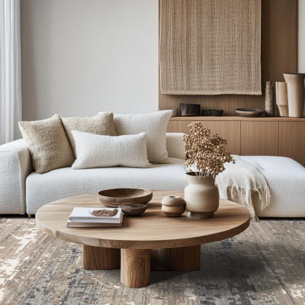 Tapis moderne aux teintes naturelles